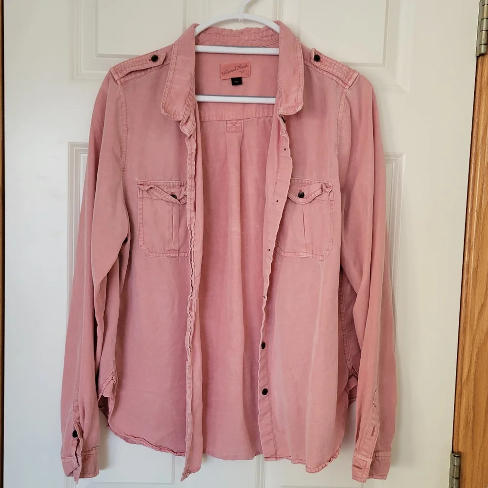 Pink Denim Button Up - Picture 2 of 6